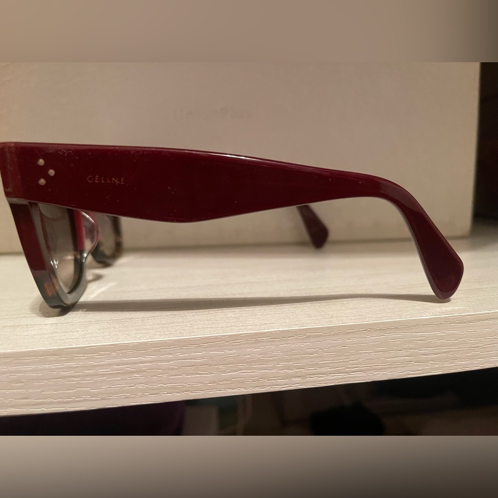 Celine sun glasses maroon and brown sunglasses